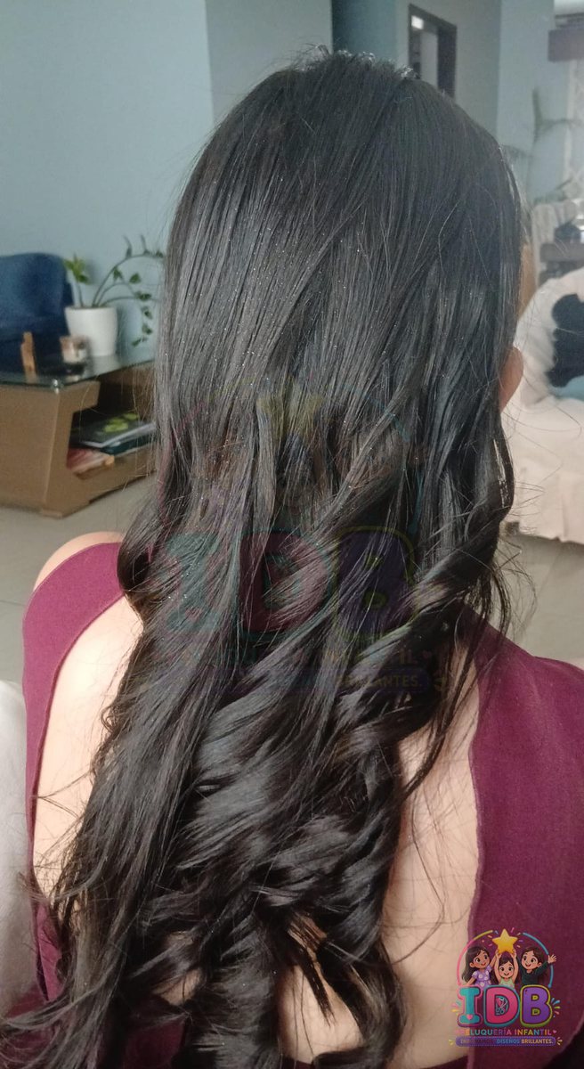 Ondas suaves en cabello largo
